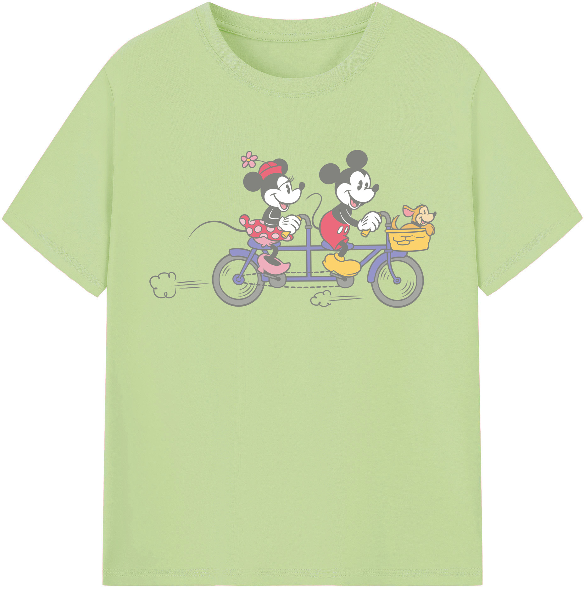 （画像用） ミッキーマウス Mickey Mouse 綿100％半袖Tシャツ（フロントプリント）